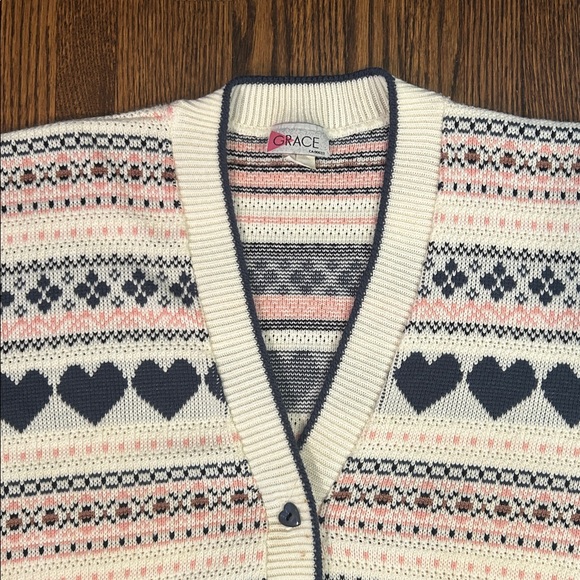 Vintage 90s Knit Valentines Sweater - Picture 10 of 13